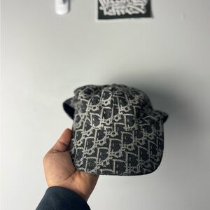 Dior Charcoal and Ivory Patterned Hat